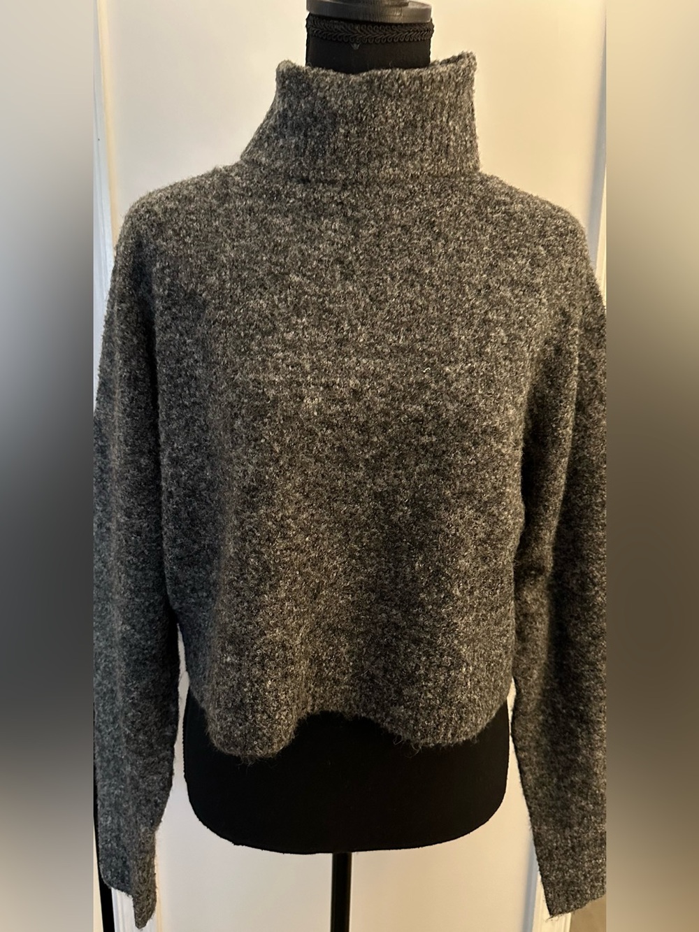 Wild Honey Cozy Charcoal Gray Turtleneck Sweater - Size S